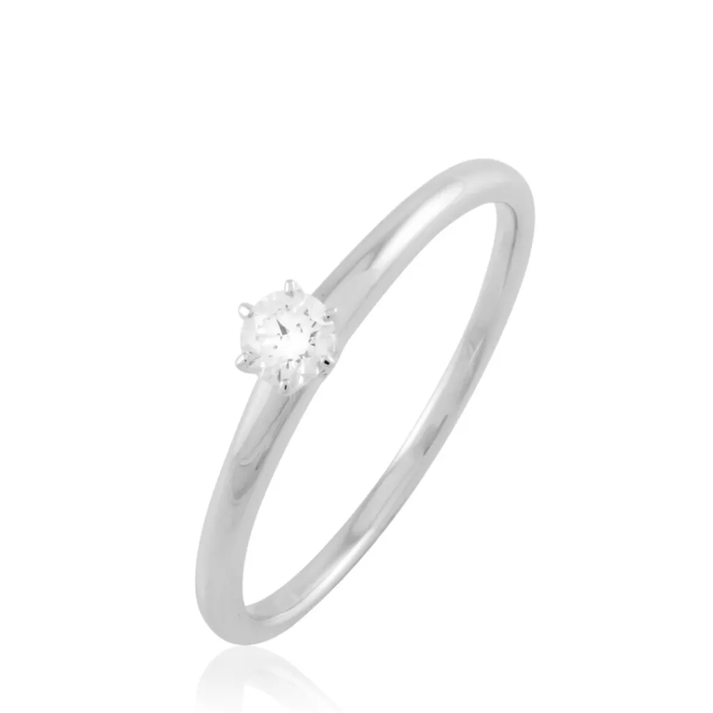 Histoire d'Or Bague Solitaire Natalia Or Blanc Diamant Sale