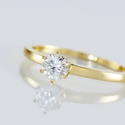 Histoire d'Or Bague Solitaire Natalia Or Jaune Diamant Synthetique or jaune diamant synthétique blanc Clearance