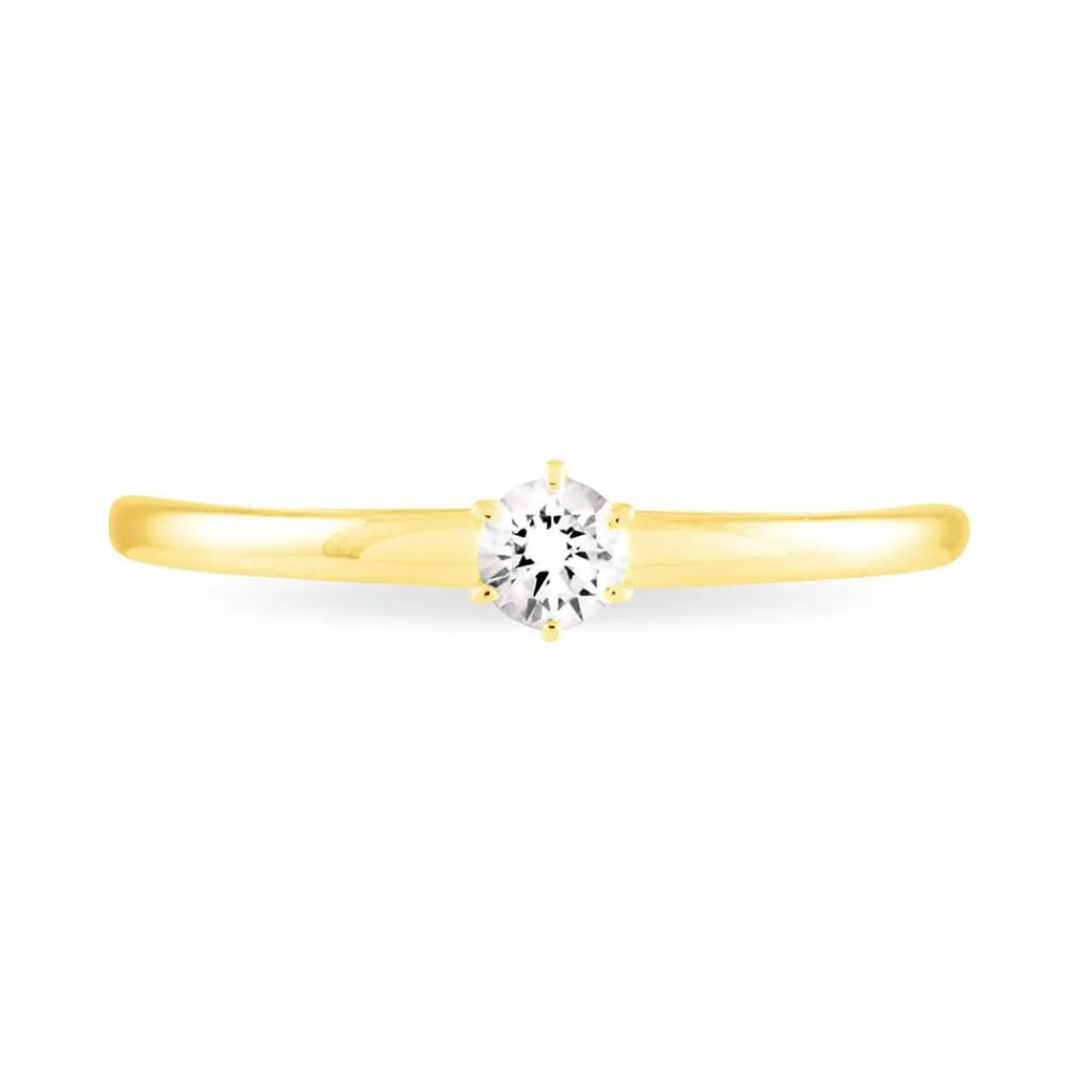 Histoire d'Or Bague Solitaire Natalia or jaune diamant