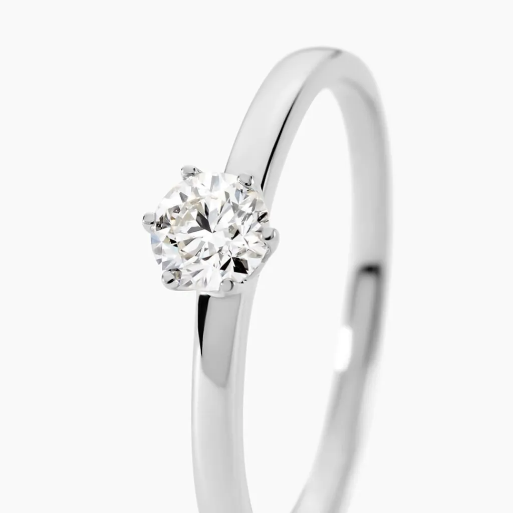 Histoire d'Or Bague Solitaire Natalia Pl Platine Blanc Diamant Best