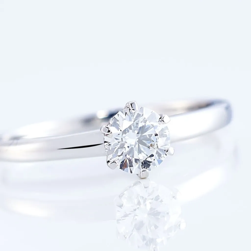 Histoire d'Or Bague Solitaire Natalia Pl Platine Blanc Diamant Outlet