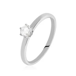 Histoire d'Or Bague Solitaire Natalia Pl Platine Blanc Diamant