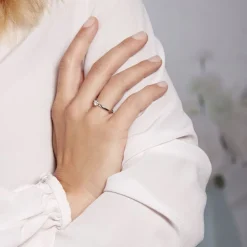 Histoire d'Or Bague Solitaire Natalia Pl Platine Blanc Diamant