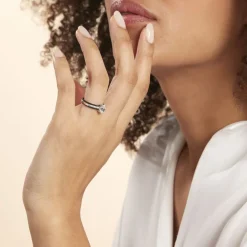 Histoire d'Or Bague Solitaire Neville Argent Blanc Céramique Et Oxyde De Zirconium Discount