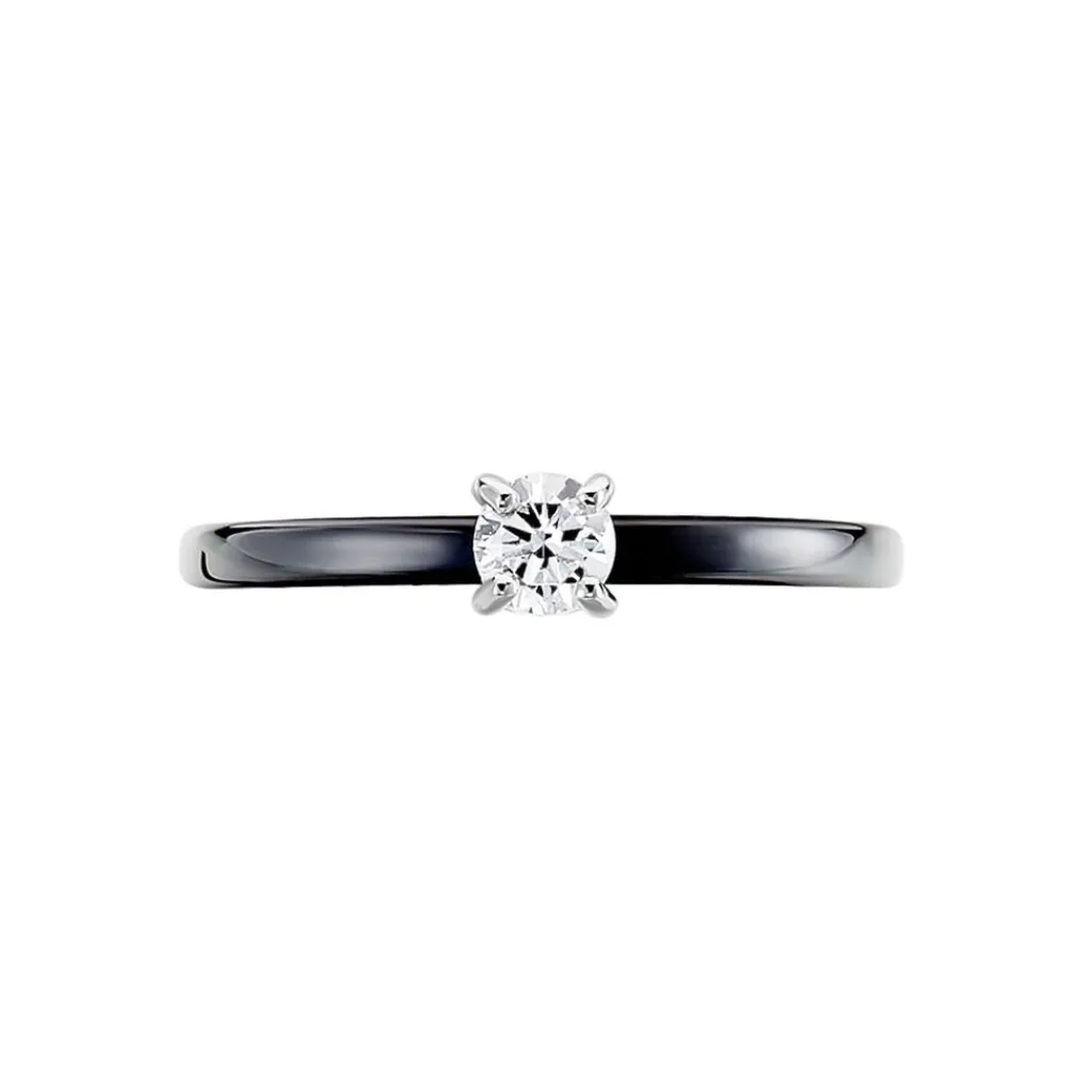 Histoire d'Or Bague Solitaire Nigelia Argent Blanc Oxyde De Zirconium