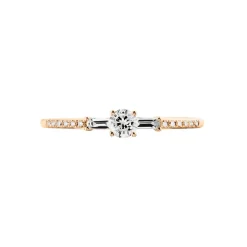 Histoire d'Or Bague Solitaire Nina Or Rose Diamant Best