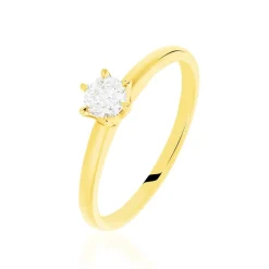 Histoire d'Or Bague Solitaire Niva Or Jaune Diamant Hot