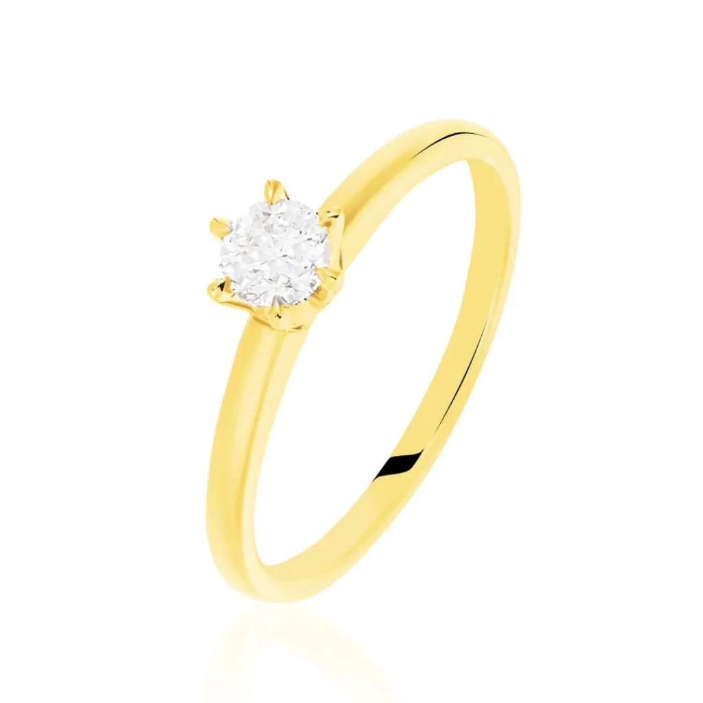 Histoire d'Or Bague Solitaire Niva Or Jaune Diamant Hot