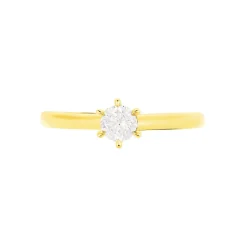 Histoire d'Or Bague Solitaire Niva Or Jaune Diamant Hot