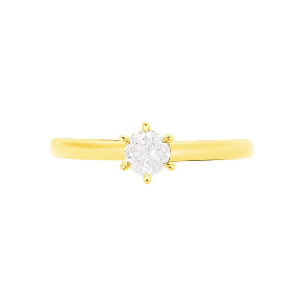 Histoire d'Or Bague Solitaire Niva Or Jaune Diamant Hot