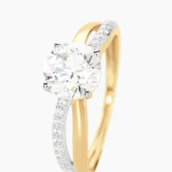 Histoire d'Or Bague Solitaire Ofelie De Zirconium or jaune oxyde Discount