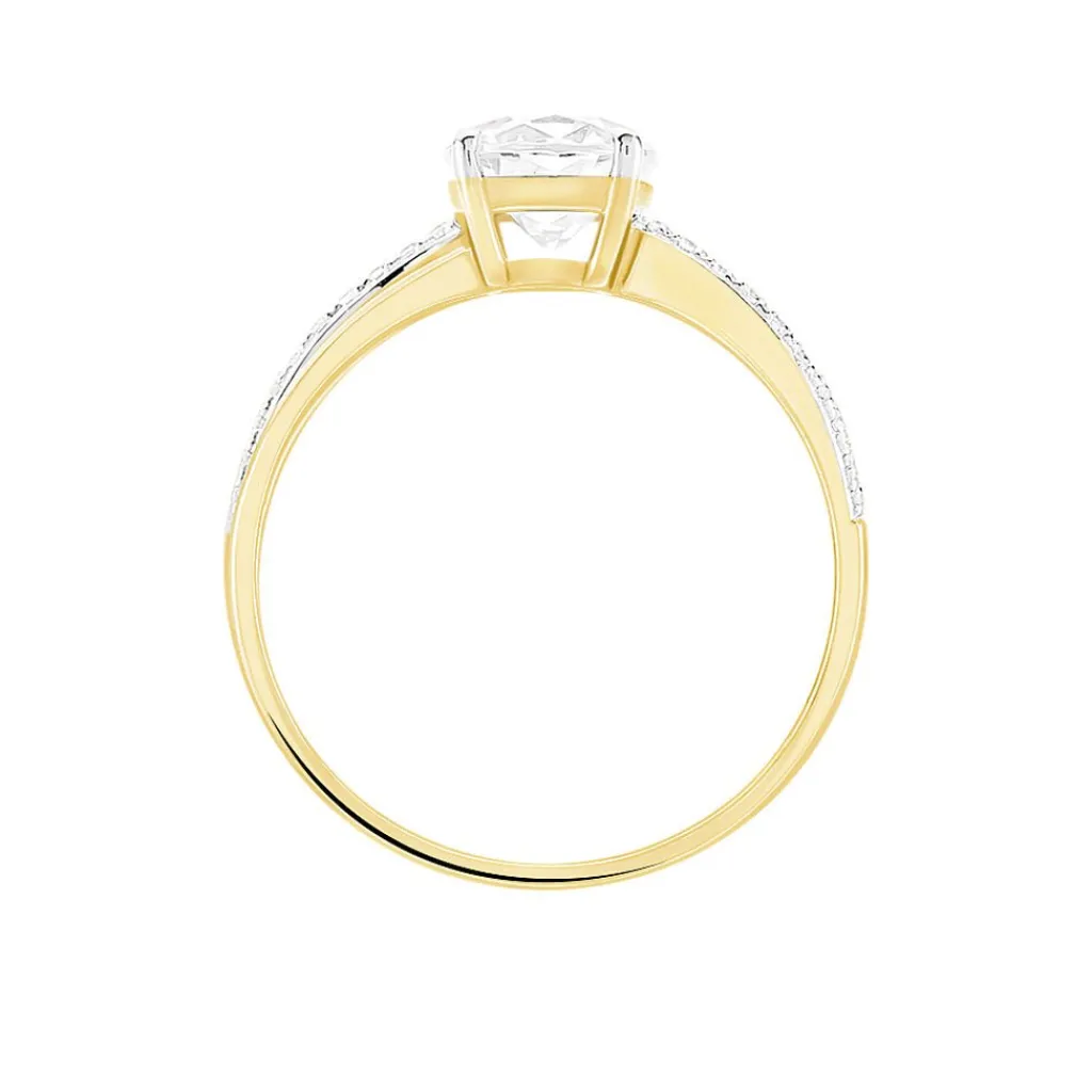 Histoire d'Or Bague Solitaire Ofelie De Zirconium or jaune oxyde Discount
