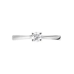 Histoire d'Or Bague Solitaire Or Blanc Aphrodite Diamant or blanc diamant blanc