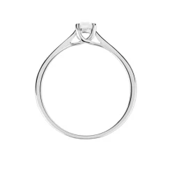 Histoire d'Or Bague Solitaire Or Blanc Aphrodite Diamant or blanc diamant blanc