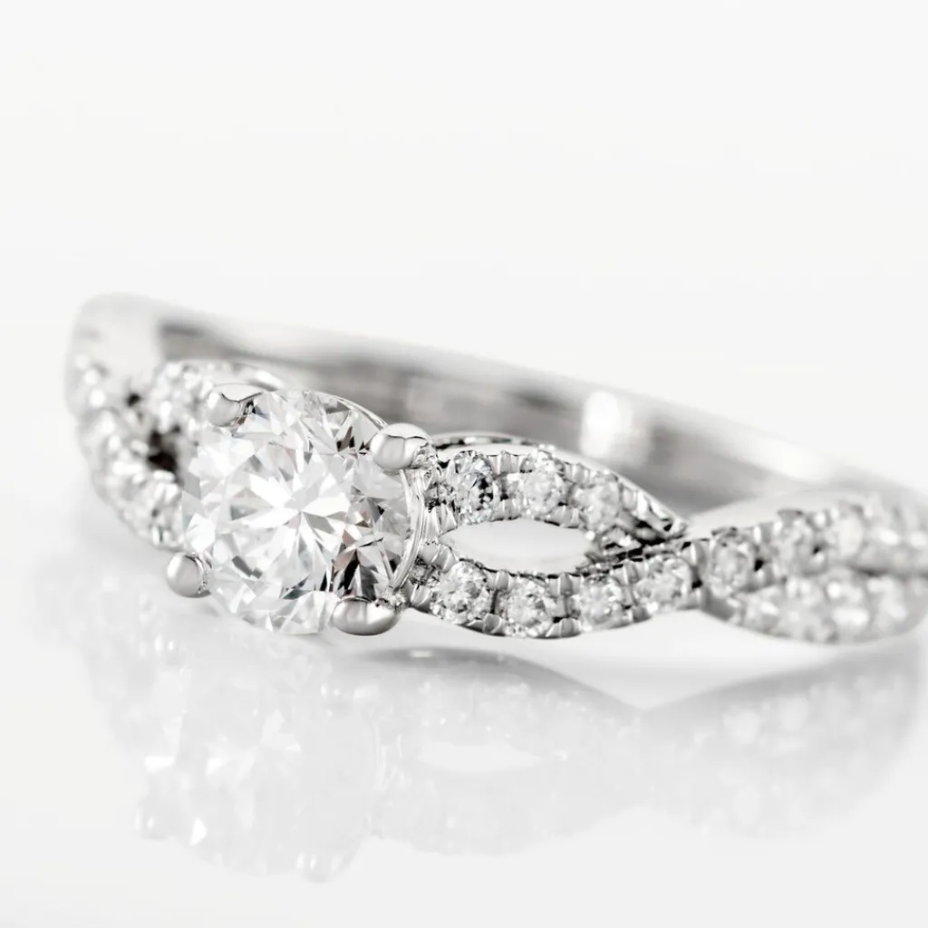 Histoire d'Or Bague Solitaire Or Blanc Nerida Diamants Synthétiques Sale