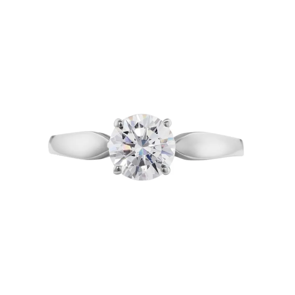 Histoire d'Or Bague Solitaire Or Blanc Caharus Oxyde De Zirconium Outlet