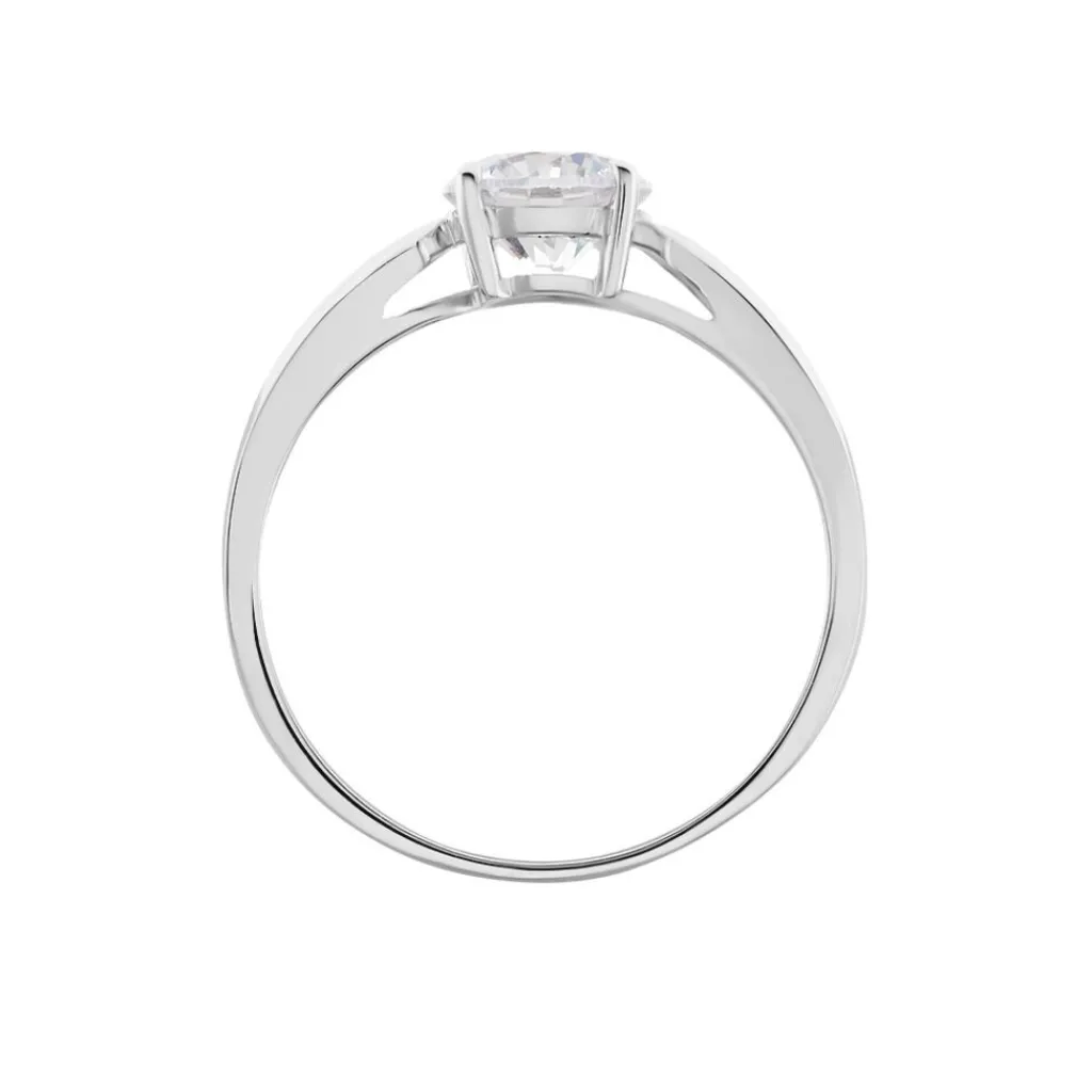 Histoire d'Or Bague Solitaire Or Blanc Caharus Oxyde De Zirconium Outlet