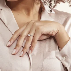 Histoire d'Or Bague Solitaire Or Blanc Caharus Oxyde De Zirconium Outlet