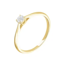 Histoire d'Or Bague Solitaire Or Jaune Aphrodite Diamant or jaune diamant blanc