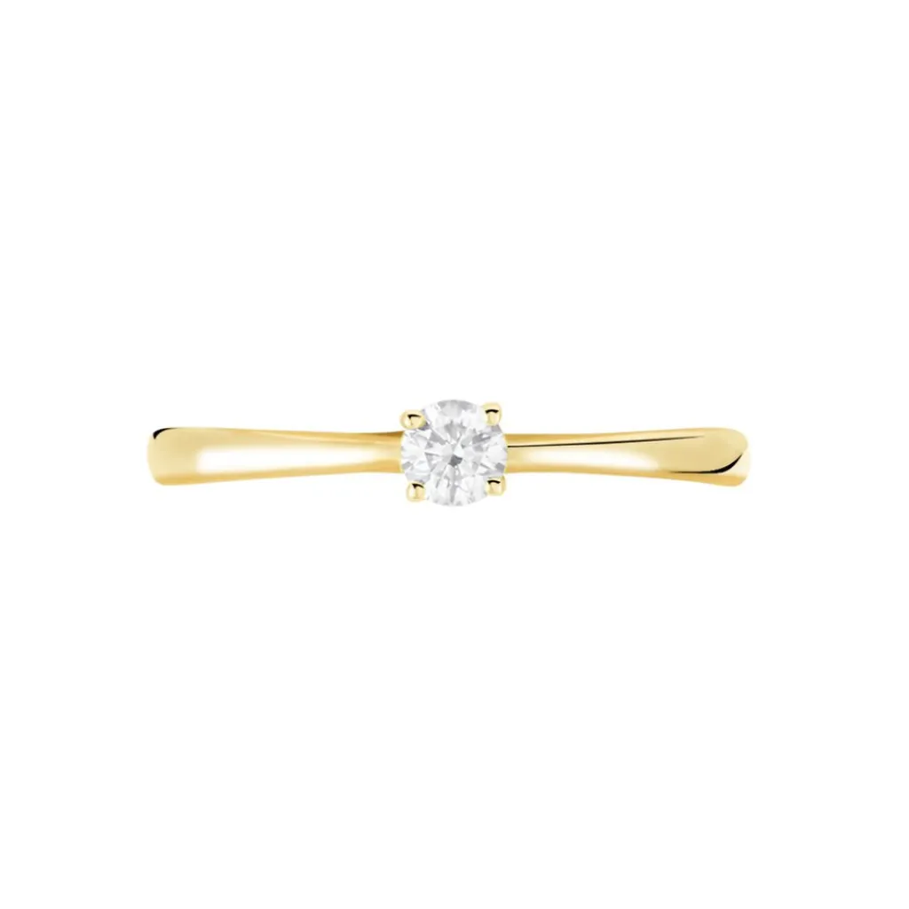 Histoire d'Or Bague Solitaire Or Jaune Aphrodite Diamant or jaune diamant blanc