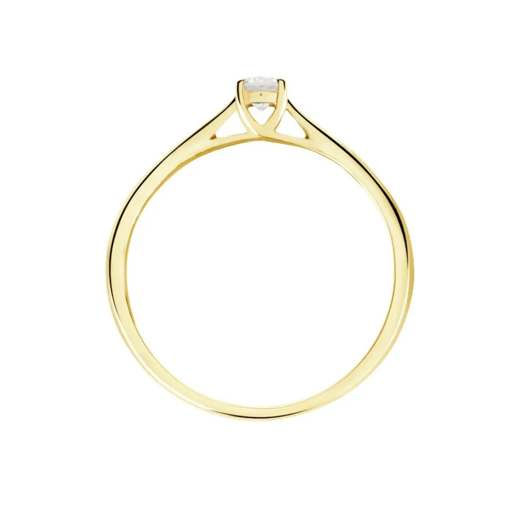 Histoire d'Or Bague Solitaire Or Jaune Aphrodite Diamant or jaune diamant blanc