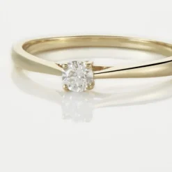 Histoire d'Or Bague Solitaire Or Jaune Aphrodite Diamant or jaune diamant blanc