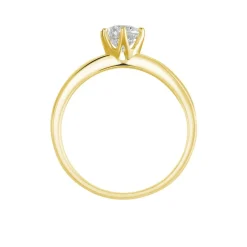 Histoire d'Or Bague Solitaire Or Jaune Diamant Synthetique or jaune diamant synthétique blanc Outlet