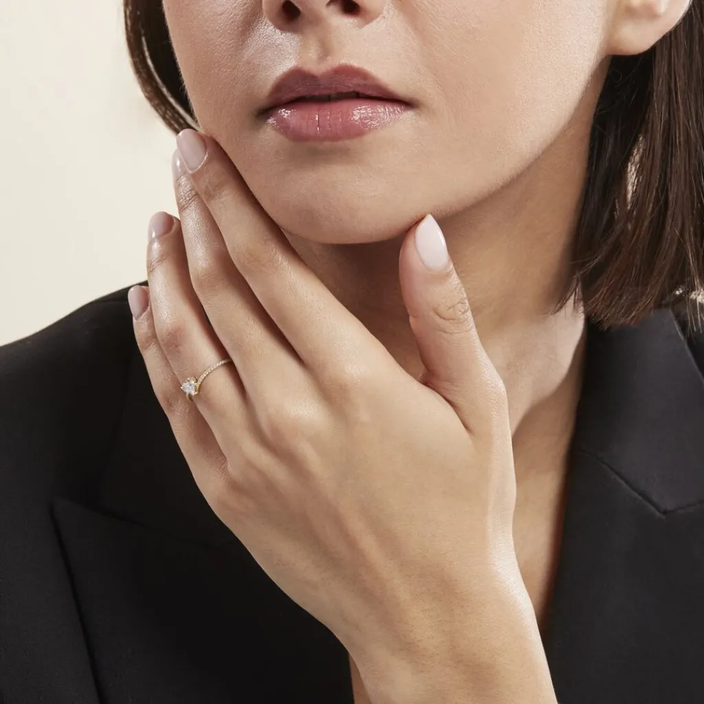 Histoire d'Or Bague Solitaire Or Jaune Sabeen Oxyde De Zirconium Outlet