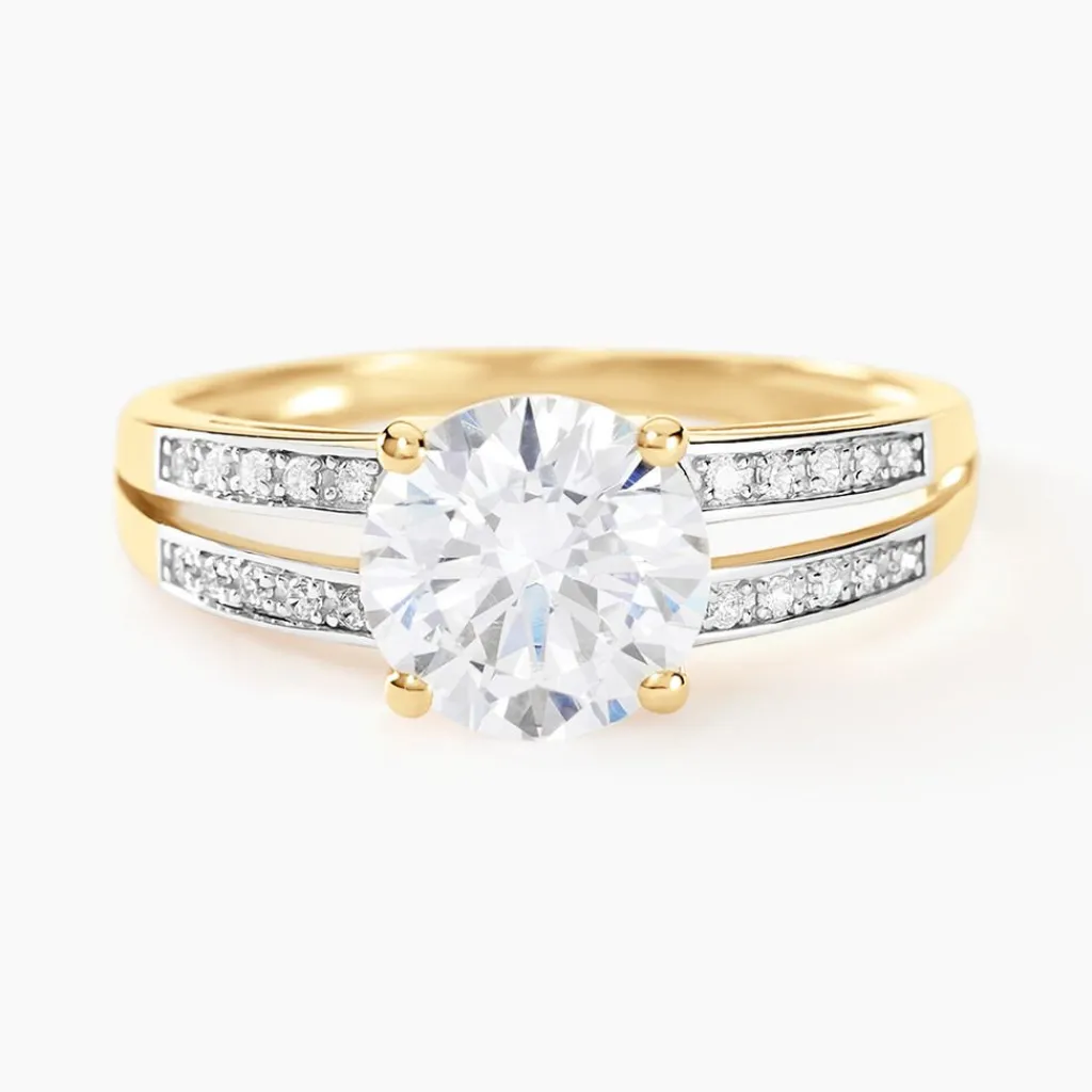Histoire d'Or Bague Solitaire Or Jaune Anthyme Oxyde De Zirconium or jaune oxyde Online