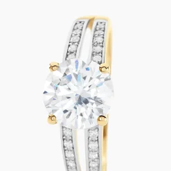 Histoire d'Or Bague Solitaire Or Jaune Anthyme Oxyde De Zirconium or jaune oxyde Online