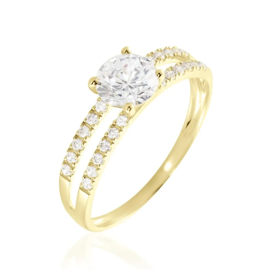 Histoire d'Or Bague Solitaire Or Jaune Cesarine Oxyde De Zirconium or jaune oxyde Online