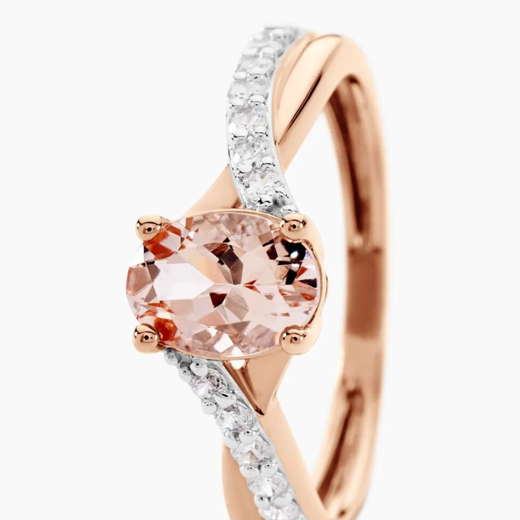 Histoire d'Or Bague Solitaire Or Rose Lisbet Morganite Best