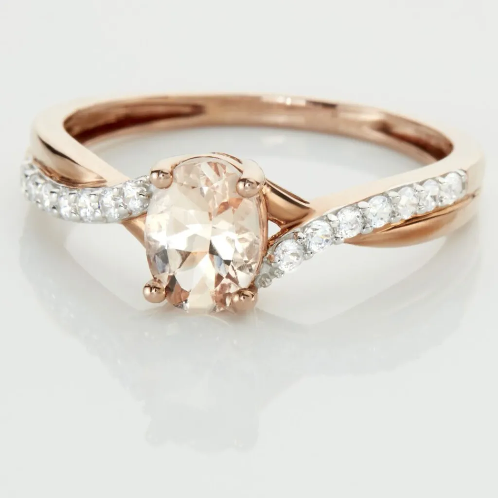 Histoire d'Or Bague Solitaire Or Rose Lisbet Morganite Best