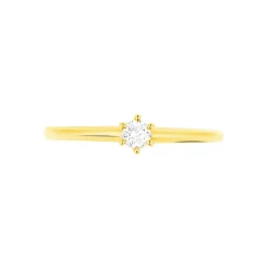 Histoire d'Or Bague Solitaire Orleane Or Jaune Diamant Discount