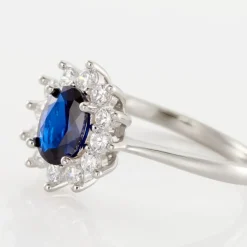 Histoire d'Or Bague Solitaire Perez Argent Blanc Oxyde De Zirconium argent blanc oxyde bleu Clearance