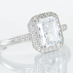 Histoire d'Or Bague Solitaire Pilar Argent Blanc Oxyde De Zirconium Best