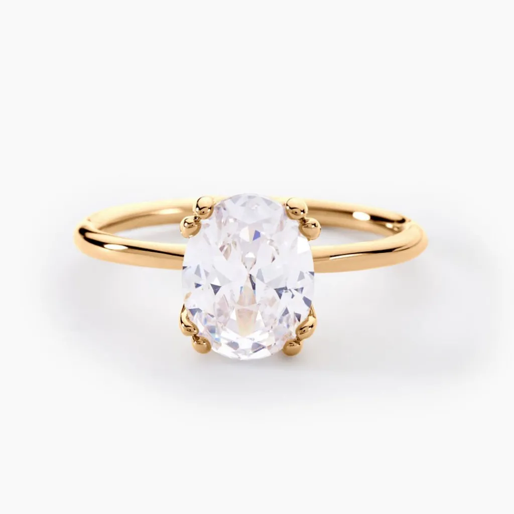 Histoire d'Or Bague Solitaire Plaqué Or Liber Oxyde De Zirconium