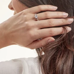 Histoire d'Or Bague Solitaire Poseidon Argent Blanc Oxyde De Zirconium Discount