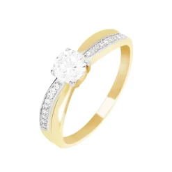 Histoire d'Or Bague Solitaire Raska Or Jaune Oxyde De Zirconium Sale