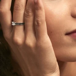 Histoire d'Or Bague Solitaire Regilla Argent Blanc Oxyde De Zirconium