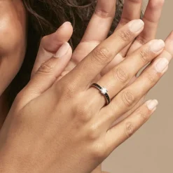 Histoire d'Or Bague Solitaire Regilla Argent Blanc Oxyde De Zirconium