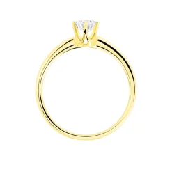 Histoire d'Or Bague Solitaire Ruken Or Jaune Diamant New