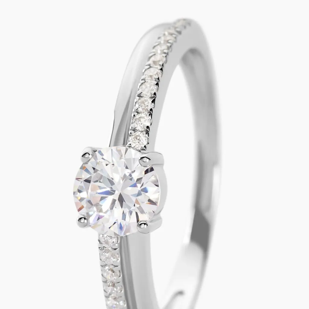 Histoire d'Or Bague Solitaire Sade Argent Blanc Oxyde De Zirconium Online