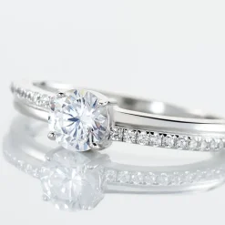 Histoire d'Or Bague Solitaire Sade Argent Blanc Oxyde De Zirconium Online