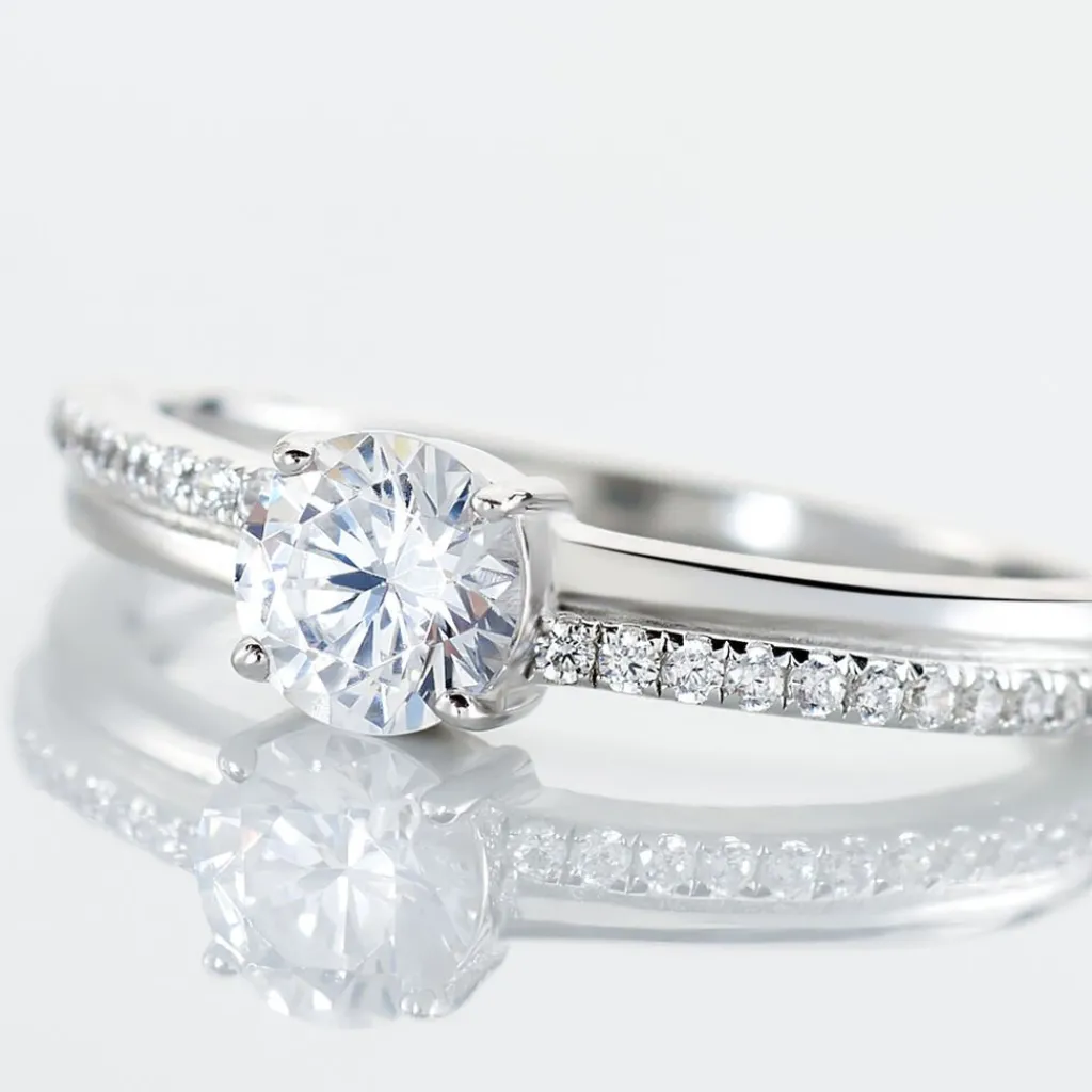 Histoire d'Or Bague Solitaire Sade Argent Blanc Oxyde De Zirconium Online