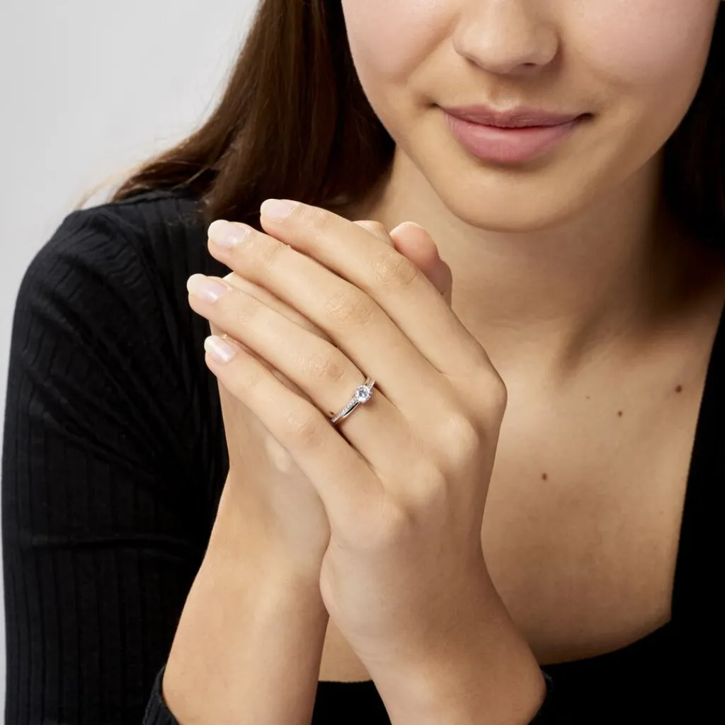 Histoire d'Or Bague Solitaire Sade Argent Blanc Oxyde De Zirconium Online