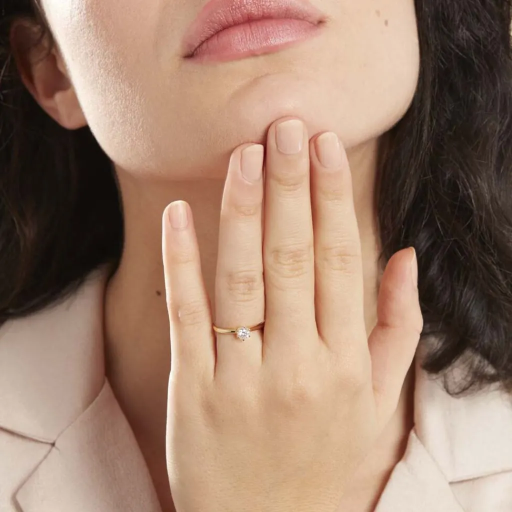 Histoire d'Or Bague Solitaire Samantha Or Jaune Diamant Hot