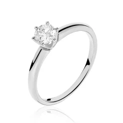 Histoire d'Or Bague Solitaire Samantha Or Blanc Diamant New
