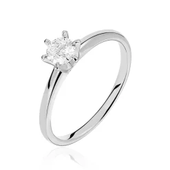 Histoire d'Or Bague Solitaire Samantha Or Blanc Diamant Sale