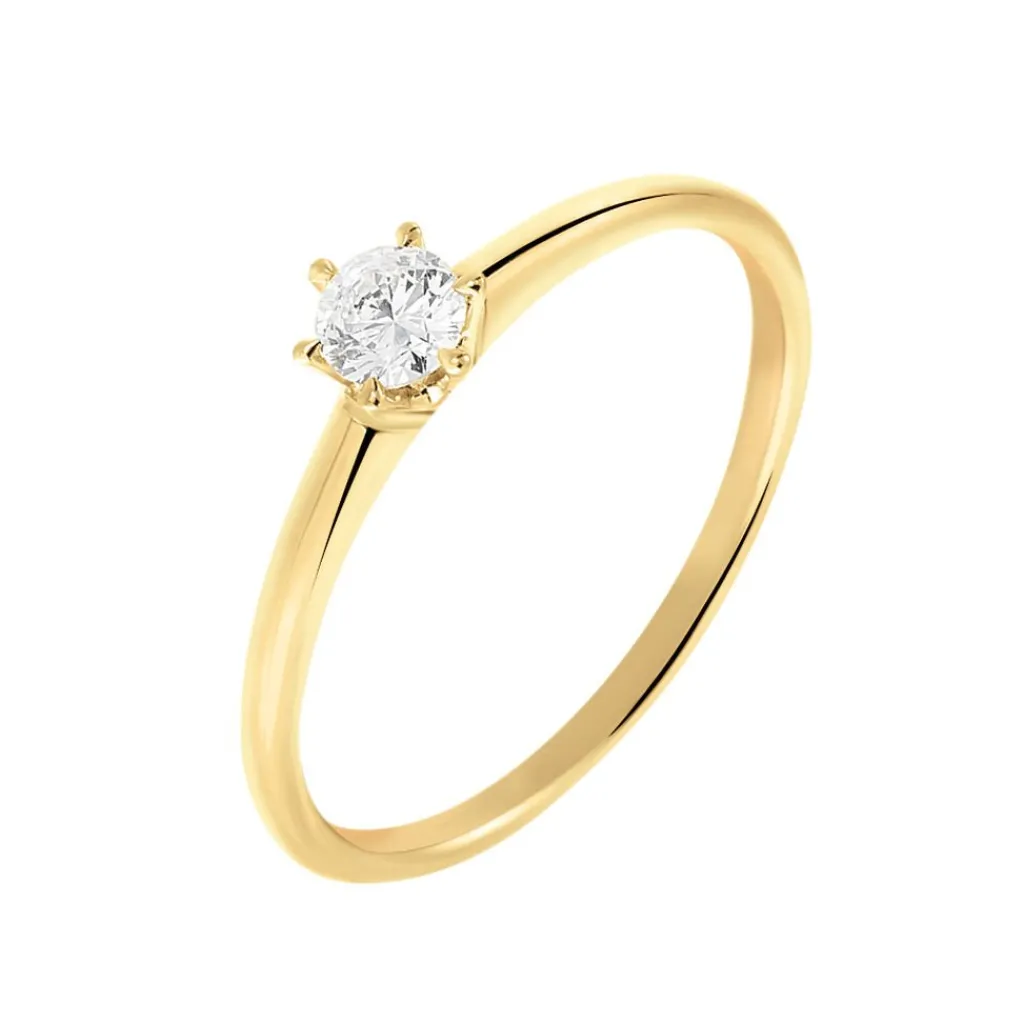 Histoire d'Or Bague Solitaire Samantha Or Jaune Diamant